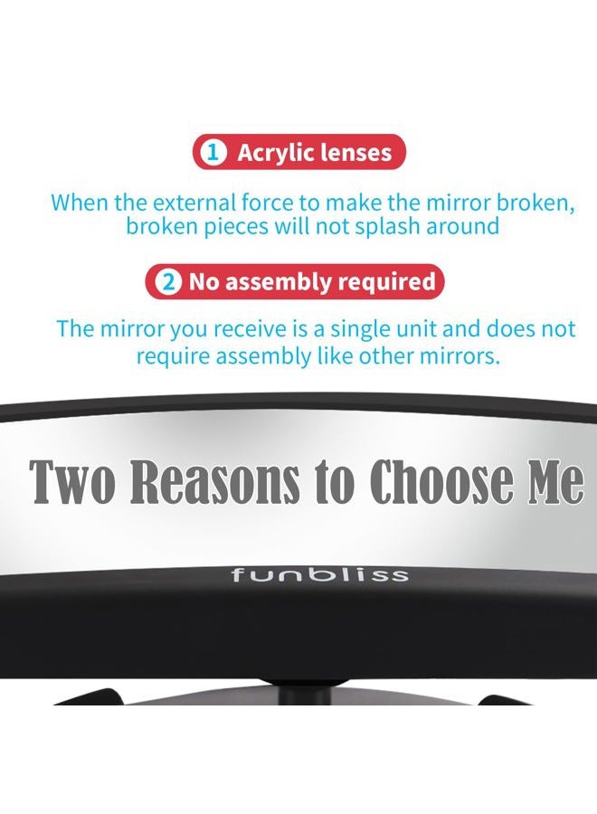 Funbliss Baby Car Mirror Safely Monitor,Car Mirror Baby Rear Facing Seat，No Assembly Required, Safer，Best Newborn, Shatterproof - Image 2